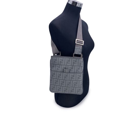 FENDI Borsa a Tracolla in Tela Col. Grigio FF S
