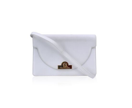 DIOR Borsa a Tracolla Vintage in Pelle Col. Bianco S
