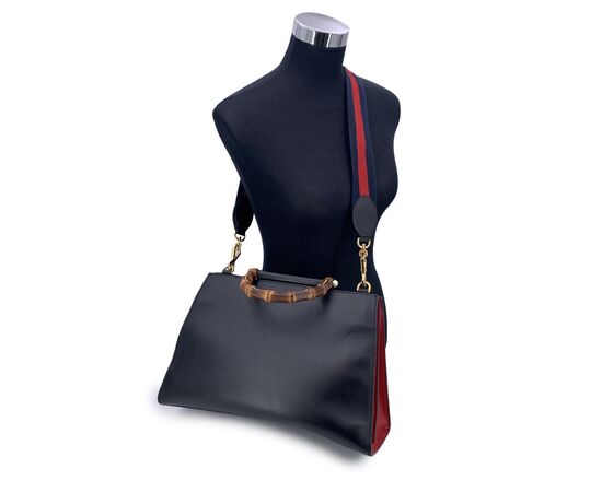 GUCCI Borsa Shopper in Pelle Col. Nero Nymphaea M