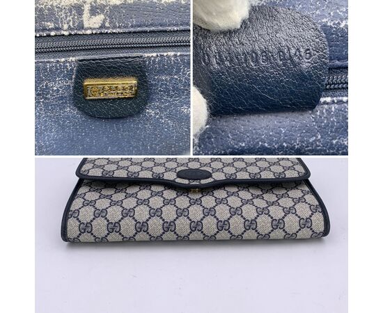 GUCCI Pochette Vintage in Pelle Col. Blu S