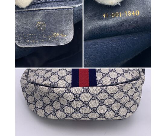 GUCCI Borsa a Tracolla Vintage in Tela Col. Blu M