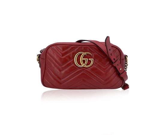 GUCCI Borsa a Tracolla in Pelle Col. Rosso Marmont S