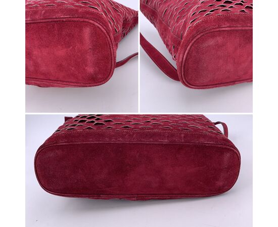 FENDI Borsa a Tracolla Vintage in Camoscio Col. Bordeaux L