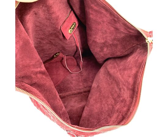 FENDI Borsa a Tracolla Vintage in Camoscio Col. Bordeaux L