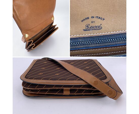 GUCCI Borsa a Tracolla Vintage in Tela Col. Marrone M