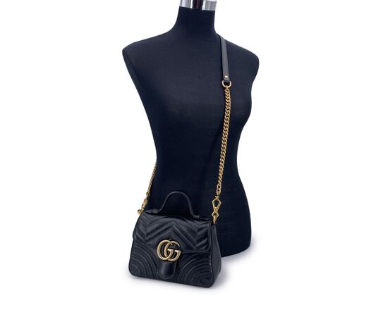 GUCCI Borsa a Tracolla in Pelle Col. Nero Marmont S