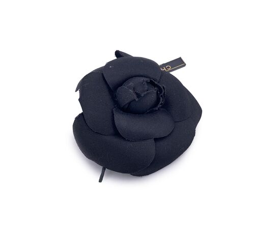 CHANEL Spilla Vintage in Tela Col. Nero Camelia