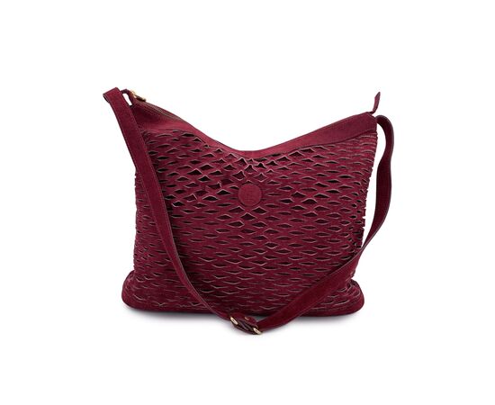 FENDI Borsa a Tracolla Vintage in Camoscio Col. Bordeaux L