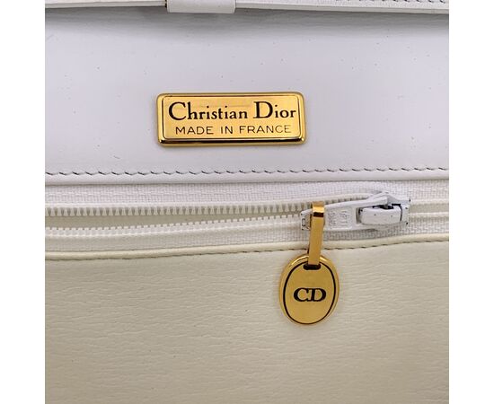 DIOR Borsa a Tracolla Vintage in Pelle Col. Bianco S