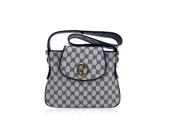 GUCCI Borsa a Tracolla Vintage in Tela Col. Blu M