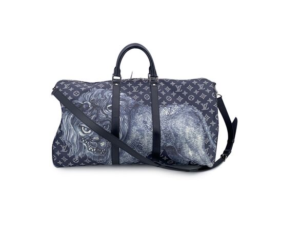 LOUIS VUITTON Borsa da Viaggio in Tela Col. Blu Keepall L