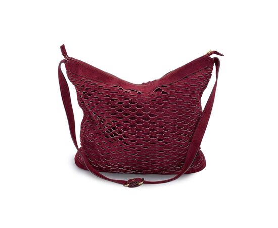 FENDI Borsa a Tracolla Vintage in Camoscio Col. Bordeaux L