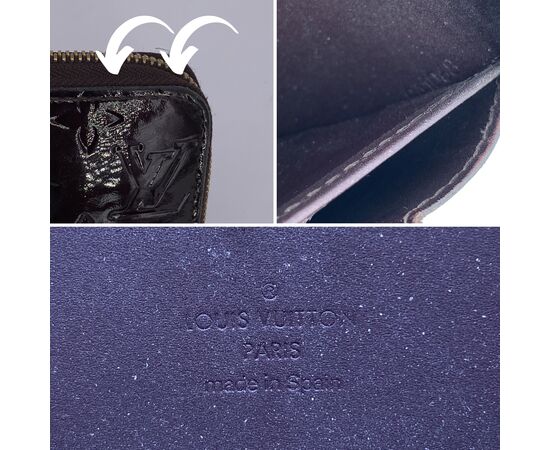 LOUIS VUITTON Portafoglio in Pelle Lucida Col. Viola Zippy M