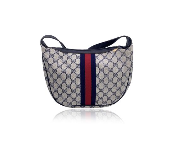 GUCCI Borsa a Tracolla Vintage in Tela Col. Blu M
