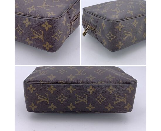 LOUIS VUITTON Pochette Vintage in Tela Col. Marrone Trousse de Toilette S