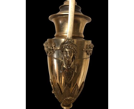 PAIR OF GILT BRONZE VASES