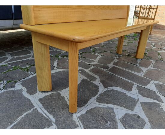 Solid and robust 70s ash wood bench