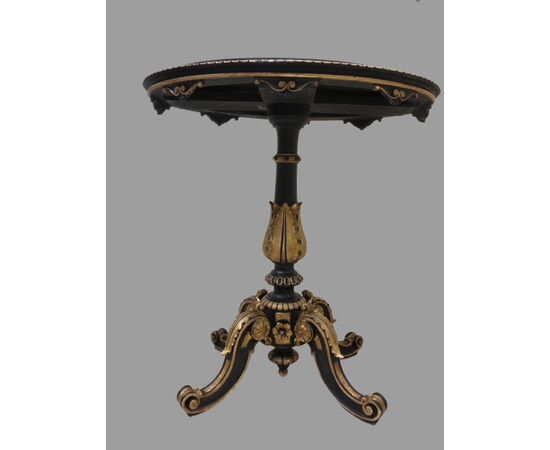 Small table with hard stone marquetry top