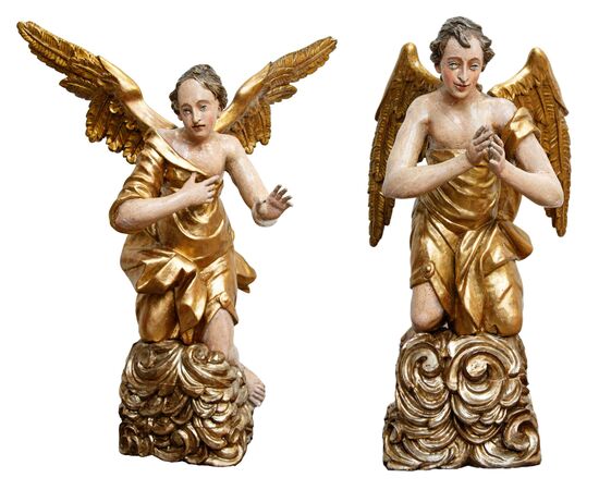 Scuola lombarda, metà XVIII secolo  Coppia di Angeli