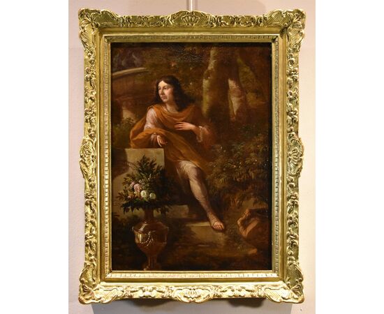 Ritratto di gentiluomo in un giardino, Godfrey Kneller (Lubecca 1646 – Londra 1723) cerchia di
