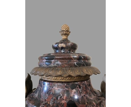 PAIR OF MARBLE VASES