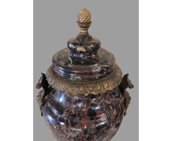 PAIR OF MARBLE VASES