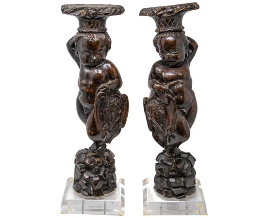 17th century, Putti candle holders