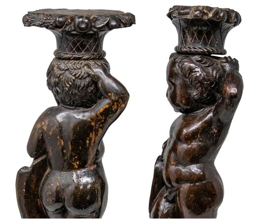 17th century, Putti candle holders