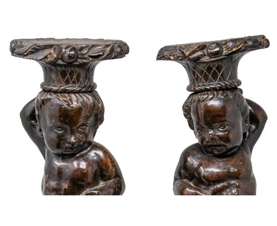 17th century, Putti candle holders