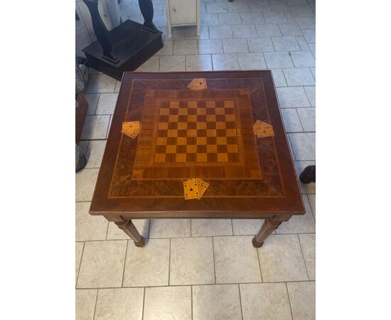 Inlaid game table with roulette