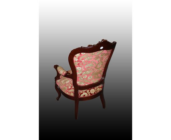 Pair of Louis Philippe armchairs from the 1800s in rosewood