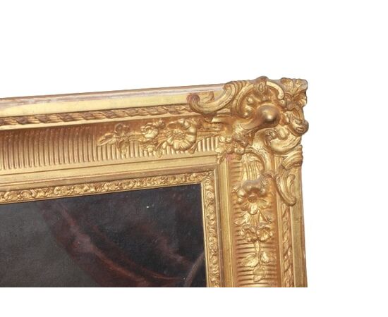 French oil on canvas from the 1800s depicting Portrait of a Lady