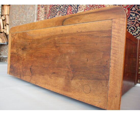 CAPPUCCINO SIDEBOARD WITH TWO DOORS IN WALNUT, LOUIS PHILIPPE PERIOD, 19th CENTURY FRANCE