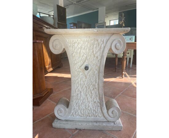 19th century travertine and iron base