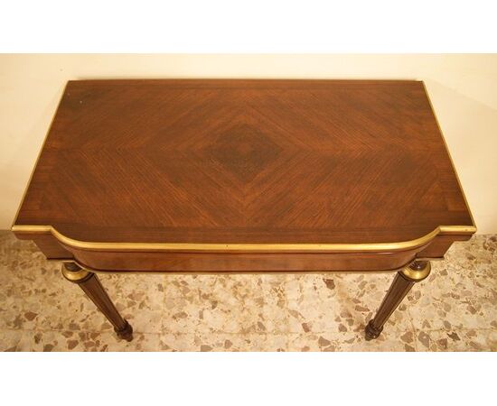 Antique French Louis XVI style console game table from the 1800s