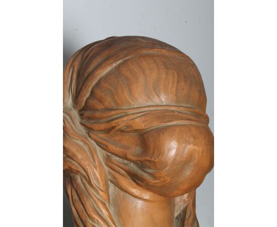 Antico busto terracotta  Liberty anni 1920 Toscana Nobildonna . h 52