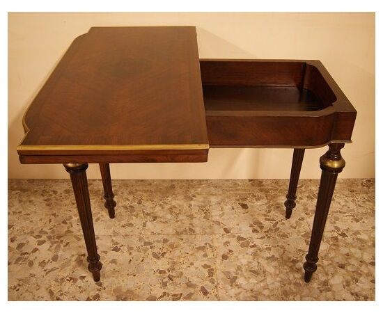 Antique French Louis XVI style console game table from the 1800s