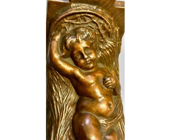 Art Deco bronze bookends, signed Forchino 1930.