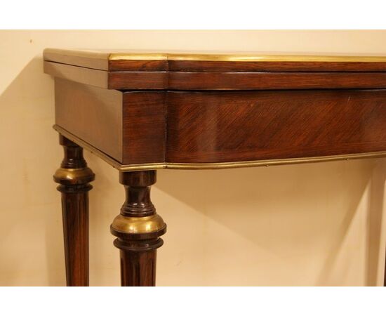 Antique French Louis XVI style console game table from the 1800s