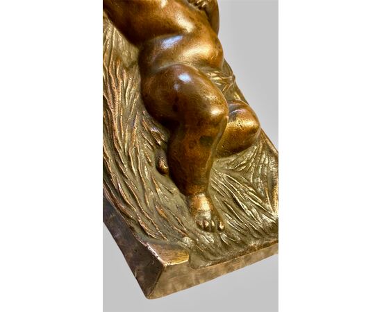 Art Deco bronze bookends, signed Forchino 1930.