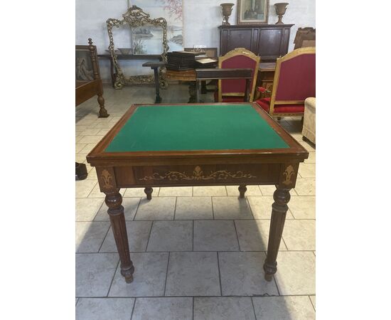 Inlaid game table with roulette
