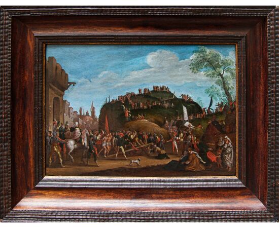 Seguace di Jacques Caillot, prima metà del XVIII secolo, Salita al calvario