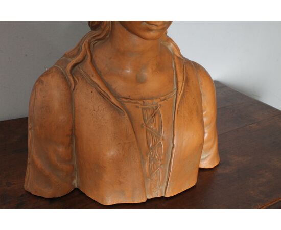 Antico busto terracotta  Liberty anni 1920 Toscana Nobildonna . h 52