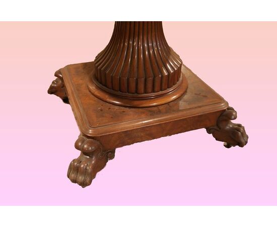 Antique large French Charles X style mahogany table from the 1800s