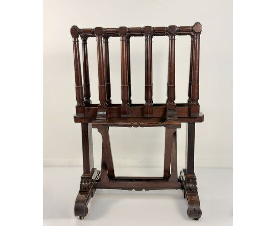 Rosewood magazine rack, England, 19th century
