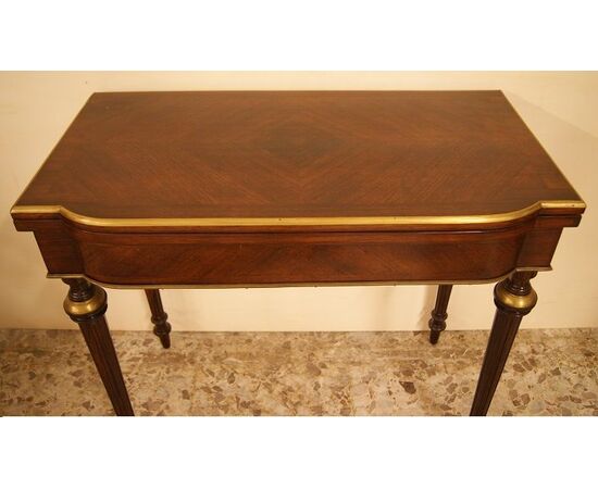Antique French Louis XVI style console game table from the 1800s