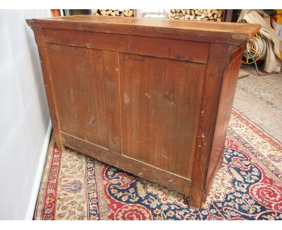 CAPPUCCINO SIDEBOARD WITH TWO DOORS IN WALNUT, LOUIS PHILIPPE PERIOD, 19th CENTURY FRANCE
