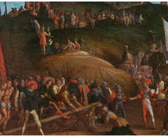 Seguace di Jacques Caillot, prima metà del XVIII secolo, Salita al calvario