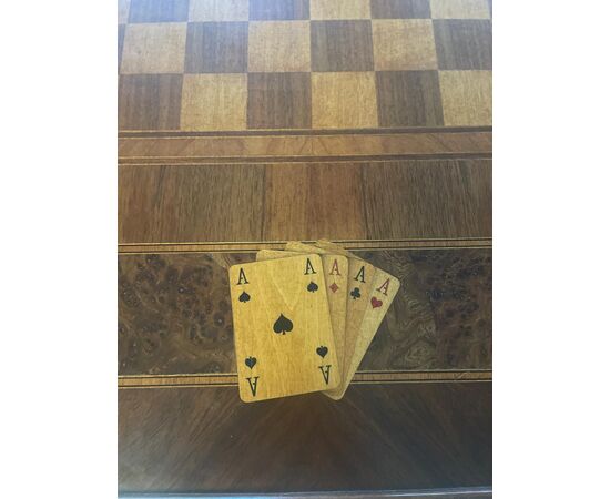 Inlaid game table with roulette