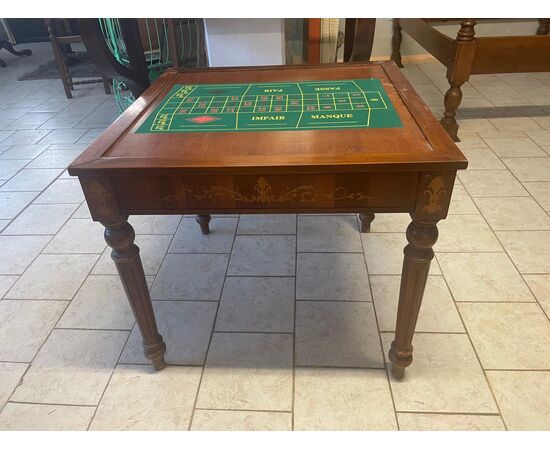Inlaid game table with roulette